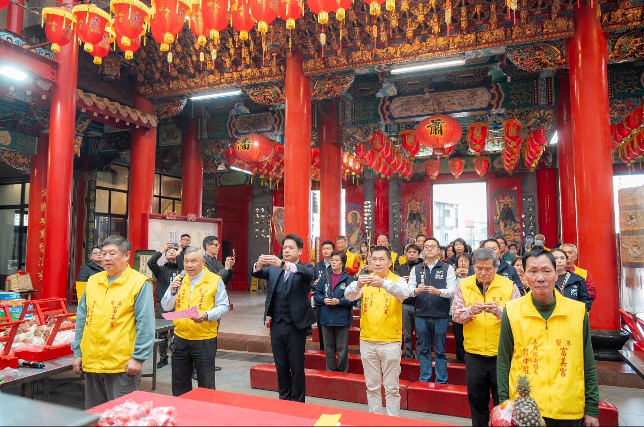 正月初九天公生　邱臣遠代理市長赴天公壇及富美宮祝壽 祈福市民安康市政順遂