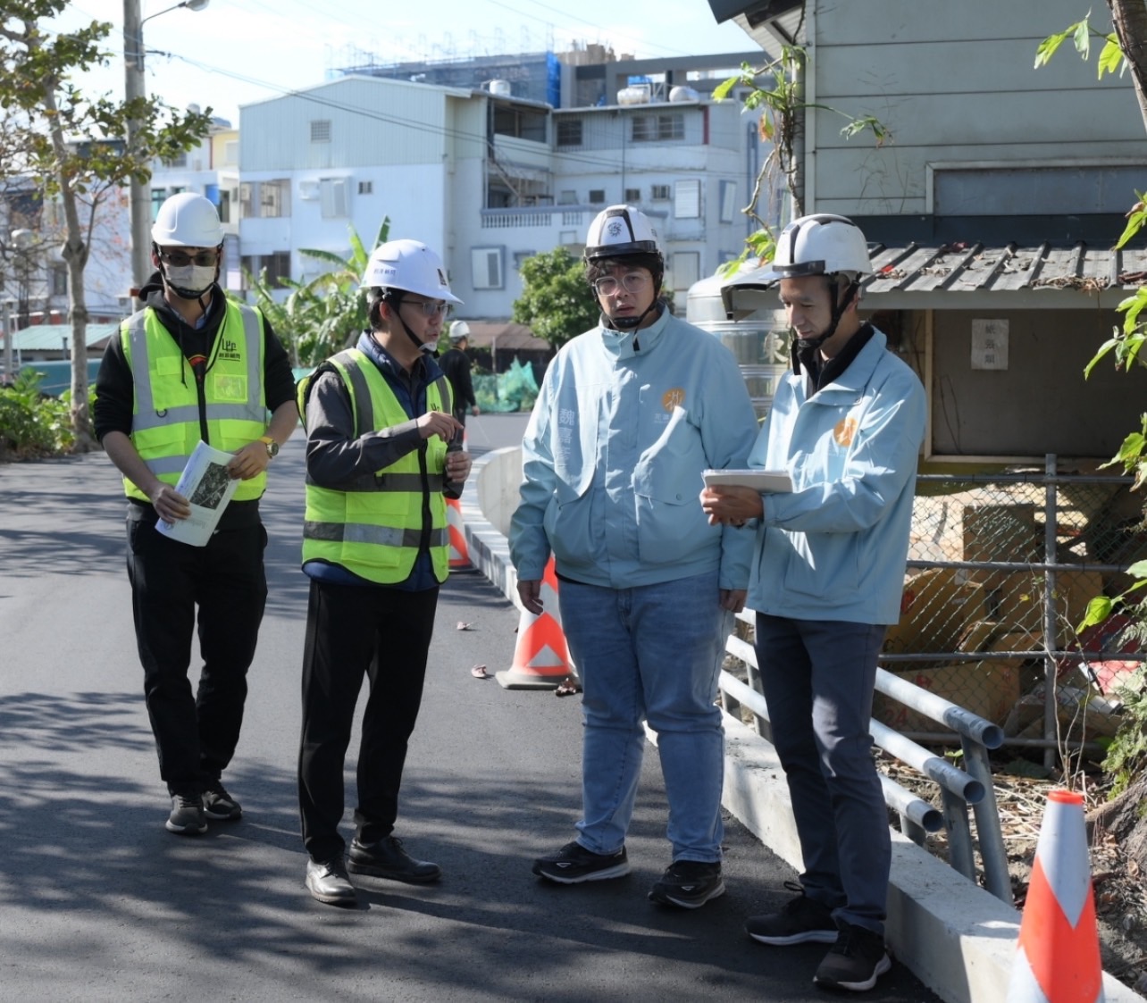 花蓮市公所 協助之芥菜種會之家 道路拓寬工程 進度7成預計2月底完工